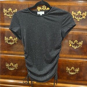 by the way. Black Sparkle Short Sleeve Top